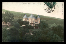 69 - ST-VERAND - CHATEAU DU DONJON - CARTE COLORISEE - Autres & Non Classés