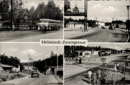 CPA Helmstedt In Niedersachsen, Zonengrenze, Autos, Busse, Passanten - Autres & Non Classés