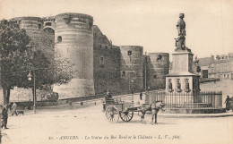 ANGERS : LA STATUE DU ROI RENE ET LE CHATEAU - Angers