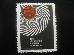 THESSALONIKI 1968 Int. Fair Foire Poster Stamp Vignette GREECE Label Thessalonica Saloniki Salonika Salonica - Sonstige & Ohne Zuordnung