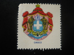 Coat Of Arms Arm Heraldry Poster Stamp Vignette GREECE Label - Altri & Non Classificati