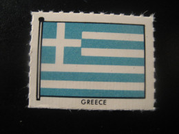 Flag Drapeau Banniere Poster Stamp Vignette GREECE Label - Altri & Non Classificati