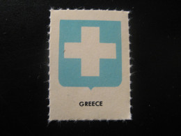 Flag Drapeau Poster Stamp Vignette GREECE Label - Autres & Non Classés