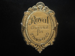 ROYAL Chocolat Chocolate Fin Ethnopoulo Food Gastronomy Poster Stamp Vignette GREECE Label - Sonstige & Ohne Zuordnung