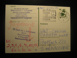DUSSELDORF 1976 To Hannover Mobilheim Week Reisen 76 Cancel Cover GERMANY - Covers & Documents