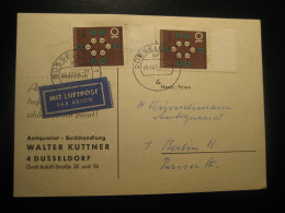 DUSSELDORF 1964 To Berlin Chemical Chemistry Stamp Cancel Antiquariat Archeology Card GERMANY - Cartas & Documentos