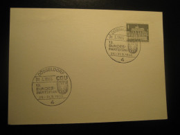 DUSSELDORF 1965 CDU Federal Party Conference Cancel Card GERMANY - Covers & Documents