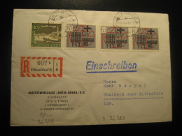 DUSSELDORF 1963 To Thalheim Uber Bitterfeld DDR Registered Cancel Cover GERMANY - Brieven En Documenten
