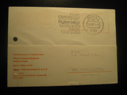 DUREN 1971 To Michelau Post Omnibusse Post Bus Meter Mail Cancel Card GERMANY - Briefe U. Dokumente