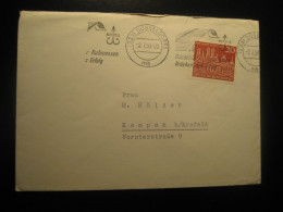DUSSELDORF 1958 To Kempen Brucken Bridge Point Cancel Cover GERMANY - Lettres & Documents