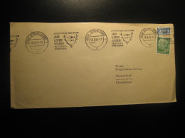 DUSSELDORF 1954 Hunting And Sport Fishing Cancel Cover GERMANY - Storia Postale