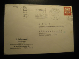 DUISBURG 1964 To Dusseldorf Tierpark Zoo Elephant Giraffe Cancel Cover GERMANY - Cartas & Documentos