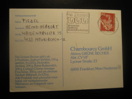 DUISBURG 1983 To Frankfurt University Cancel Card GERMANY - Covers & Documents