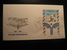 DRESDEN 1991 Menschen Flight Bloc Lilienthal 91 Cancel Cover GERMANY - Storia Postale