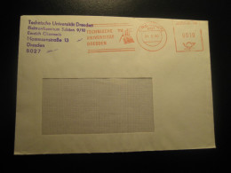 DRESDEN 1990 University Meter Mail Cancel Cover GERMANY - Covers & Documents