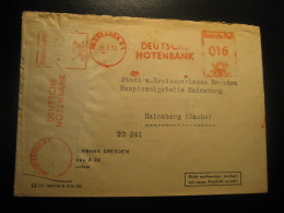 DRESDEN 1952 To Hainsberg Deutsche Notenbank Meter Mail Cancel Cover GERMANY - Covers & Documents