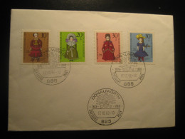 DONAUWORTH 1968 Puppe Puppet Doll Dolls Set Cancel Cover GERMANY - Storia Postale