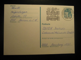 DIESSEN AM AMMERSEE 1978 To Hamburg Markt Fish Market Cancel Card GERMANY - Briefe U. Dokumente