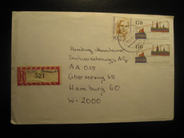 DESSAU 1991 To Hamburg Registered Cancel Cover GERMANY - Lettres & Documents