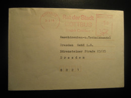 COTTBUS 1990 To Dresden Meter Mail Cancel Cover GERMANY - Storia Postale