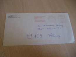 BREISACH AM RHEIN 1997 To Freiburg City Europa First Voting Municipality Meter Mail Europeism Cancel Cover GERMANY - Storia Postale