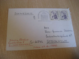 BREMEN 1988 To Stockholm Sweden 450 Jahre Cancel Cover GERMANY - Covers & Documents