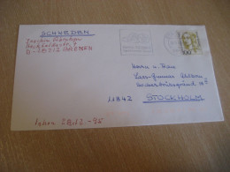 BREMEN To Stockholm Sweden Carl 1945 1995 Cancel Cover GERMANY - Lettres & Documents