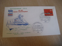 BREMEN 1965 German Sea Rescue Service Red Cross FDC Cancel Cover GERMANY - Cartas & Documentos
