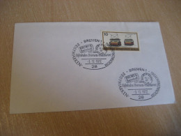 BREMEN 1972 Hannover Train Railway Cancel Cover Tram Tramway Stamp GERMANY - Covers & Documents