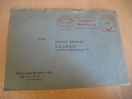 BREMEN 1959 Finanzamt Bremen-Ost Meter Mail Cancel Cover GERMANY - Lettres & Documents