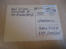 BRAUNSCHWEIG 1983 To Frankfurt Ausstellung Cancel Card GERMANY - Lettres & Documents