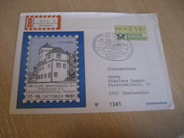 BOPPARD 1981 To Erndtebruck Train Railway Bridge Registered Cancel Cover GERMANY - Briefe U. Dokumente