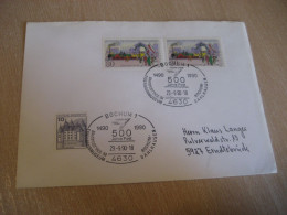 BOCHUM 1990 To Erndtebruck Dahlhausen Train Railway Museum Cancel Cover GERMANY - Briefe U. Dokumente
