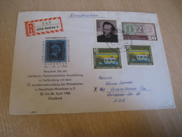 BOTTROP 1966 To Crimmitschau + Tauschsendung ZKPH Label Reverse Registered Cancel Cover GERMANY - Storia Postale