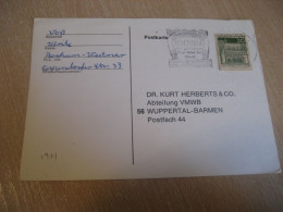 BOCHUM 1971 To Wuppertal University Industry Cancel Card GERMANY - Briefe U. Dokumente