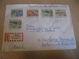 BOCHUM 1969 To Leoben Austria Munchen à Frankfurt Bahnpost Railway Cancel Registered Cover Nature Set GERMANY - Covers & Documents