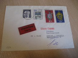 BIELEFELD 1974 To Zurich Switzerland Express Special Delivery Cancel G. Muller Pharmacy Cover GERMANY - Briefe U. Dokumente