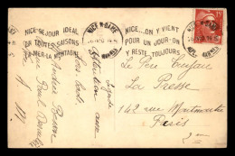 OBLITERATION MECANIQUE - NICE-N-DAME - NICE SEJOUR IDEAL EN TOUTES SAISONS LA MER - LA MONTAGNE - VOYAGE LE 26.IV.1950 - Mechanical Postmarks (Other)