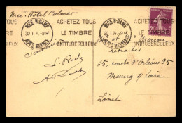 OBLITERATION MECANIQUE - NICE-NOTRE-DAME - ACHETEZ TOUS LE TIMBRE ANTITUBERCULEUX - VOYAGE LE 30.01.1934 - Mechanical Postmarks (Other)