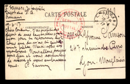 CACHET SERVICE POSTAL DES PRISONNIERS DE GUERRE DE ROMANS (DROME) VOYAGE LE 19.4.1917 - WW I