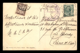 CARTE TAXEE - 1 TIMBRE A 10 CTS SUR CARTE VENANT D'ITALIE (BELLAGIO)  - 1859-1959 Briefe & Dokumente