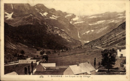 CPA Gavarnie Hautes Pyrénées, Cirque Vu Du Village - Sonstige & Ohne Zuordnung