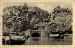 CPA Marseille Bouches Du Rhône, Entree Du Tunnel Du Rhone, Canal De Marseille Au Rhone - Autres & Non Classés