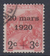 Monaco - N° 34 Oblitéré - Cote : 55 € - Used Stamps