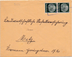 37336# HINDENBURG LOTHRINGEN LETTRE HOHENSCHLOSS SAILLY ACHATEL Obl SOLGEN 1 Mai 1941 SOLGNE MOSELLE METZ - Lettres & Documents