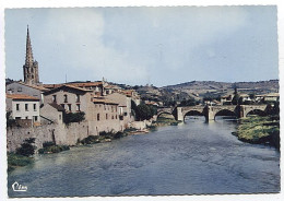 X123977 AUDE LIMOUX LE PONT NEUF SUR L' AUDE ET LE CLOCHER DE L' EGLISE SAINT MARTIN - Limoux