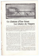 1900 - Les Chutes Du Niagara (Frontière Canada États-Unis) - Article De 10 P Et 12 Photos Dont Deux à Pleine Page - Other & Unclassified