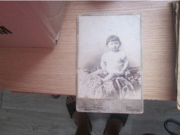 Old Cardboard Beograd Judaica Atelje Kenig Children Kabinet Portrait - Anciennes (Av. 1900)