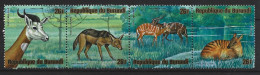 Burundi 1975 Fauna Strip Y.T. A384/387 (0) - Usados