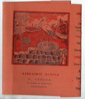 Casablanca (Maroc) Couvre Livre  LIBRAIRIE SUMICA    M VERGES  (M6528) - Publicités
